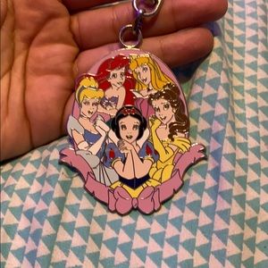Disney princess hanging lanyard keychain
